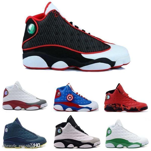 

wholesale mens basketball shoes xiii 13 bred black true red sports shoe athletic running shoe price sneakers shoes