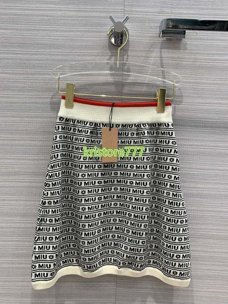 

high end women girls wool knit mini skirt all over letter striped a-line bodycon skirt short dress 2020 runway fashion design luxury dresses, Black