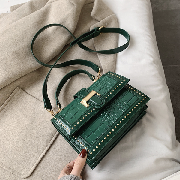 

заклепки crossbody сумка для женщин 2020 искусственная кожа мода плечо сумка женская дорожная сумка и кошелек качество женские сумки