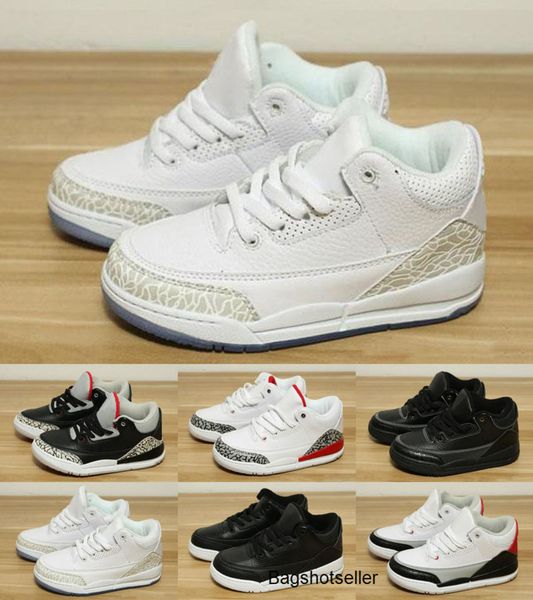 

new 3 space classic jam kids sports retro basketball shoes gs children's gifts heiress maroon 3s sunset sneakers size:28-35, Black