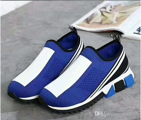 

2019 selling designer women's men's sneakers sock casual shoes yellow women shoes blue men sock shoes 35-46 m1899606, Black