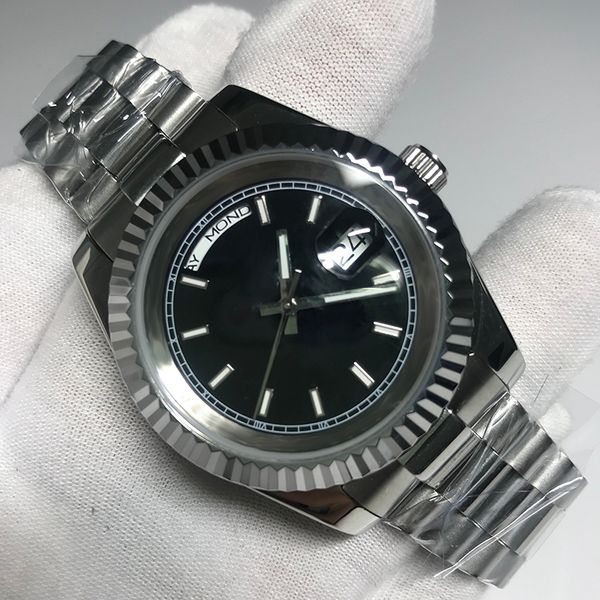 

new fashion men's sport watch 18k gold daydate series 40mm gold dial 2813 automatic movement sapphire original clasp, Slivery;brown