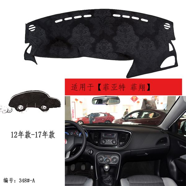 

tommia for viaggio 12-17 dashboard pad cover dash mat anti-sun velvet instrument