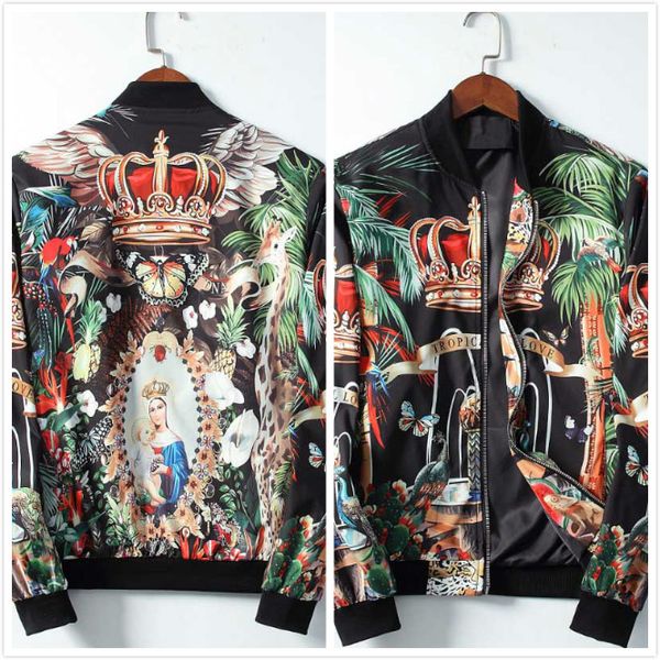 

dg luxury mens jacket mens designer jacket 19fw brand classic printing mens shirt new fashion trend long sleeve winter jacket, Black;brown