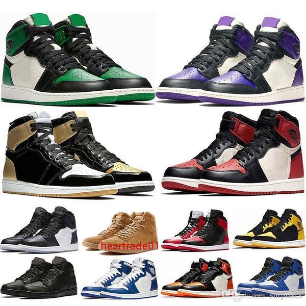 

1s pine mens green court purple chicago og 1 game royal blue basketball shoes backboard sports sneaker designer trainers size 5.5-13