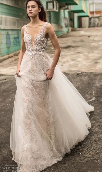 

liz martinez 2019 plus size boho a line lace bohemian wedding dresses bridal gowns abendkleider vestido de novia appliques, White