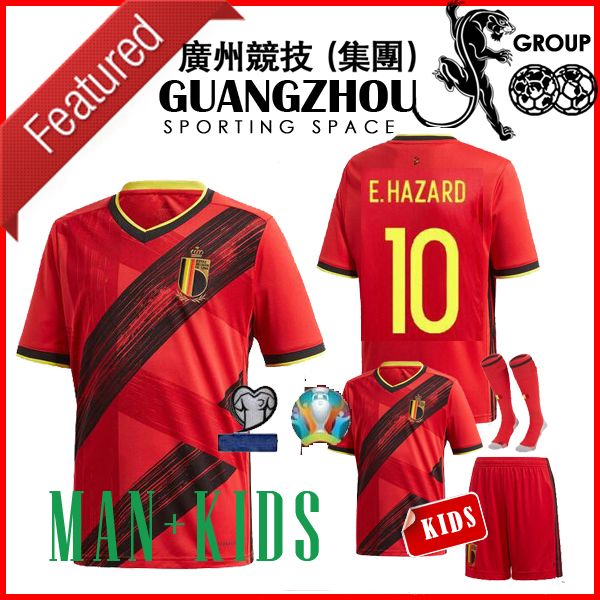 

2020 belgium kids soccer jerseys awat player version child man+kids lukaku de bruyne 7 mertens fellaini lukaku 19 20 home jersey shirts, Black