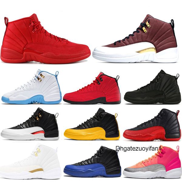 

new 12s 12 men basketball shoes game royal ball punch university gold wntr michigan blue white sports sneakers designer