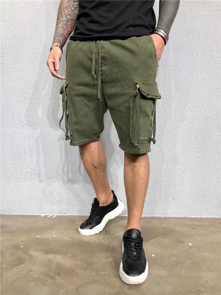 

шорты карман на молнии эластичные мужские вскользь колена шорты роскошные сыпучие мужчины лето шорты casual, White;black