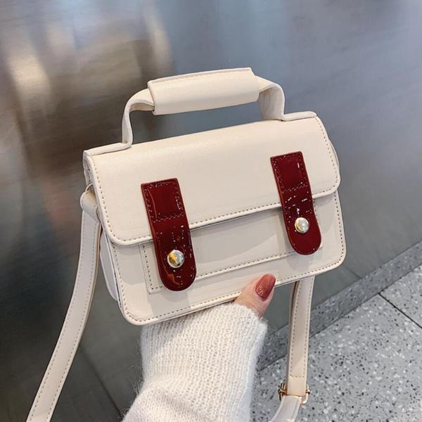 

элегантная женщина контрастного цвета tote мешок 2020 новая мода качество кожи женщин сумки путешествия плечо сумка