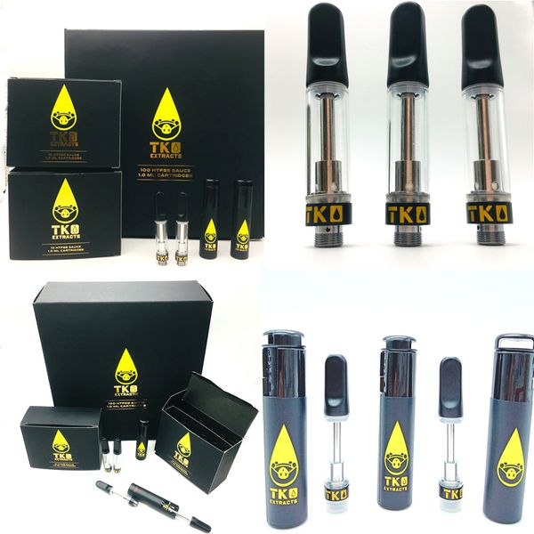 

TKO Vape Картриджи TKO Экстракты Соус Тележки 0,8 мл Vape Pen Упаковка Коробки Керамические Coil Испаритель Empty 510 Масло Форсунки Трубы Защита от детей