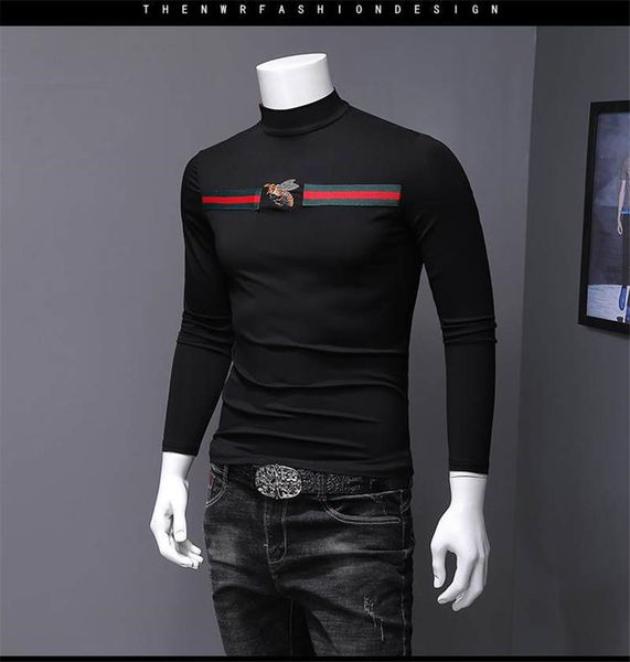 

new spring mens designer shirts long sleeved fashion men hoodies with letters designer sweater men clothing black, White;black