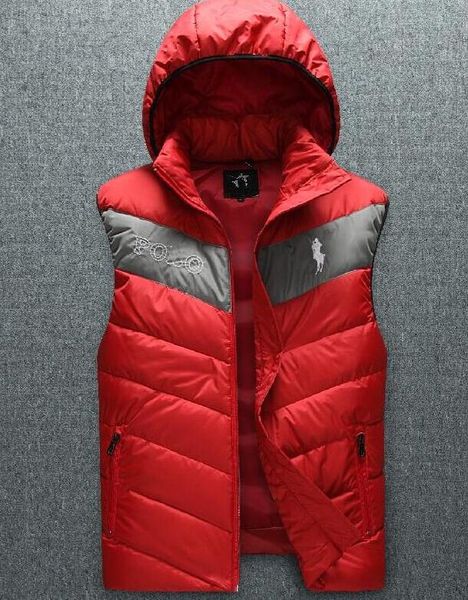 

марка хлопка жилет ральфа мужчин polos lauren пуховик зимний снег холодный пальто на открытом воздухе непродуваемых рукавов хлопок верхний х, Black