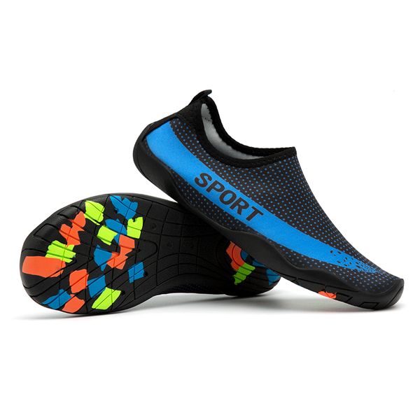 

men beach shoes fast drying sandals sand outdoor swimming water shoes flat soft sole family travel shoe, Black