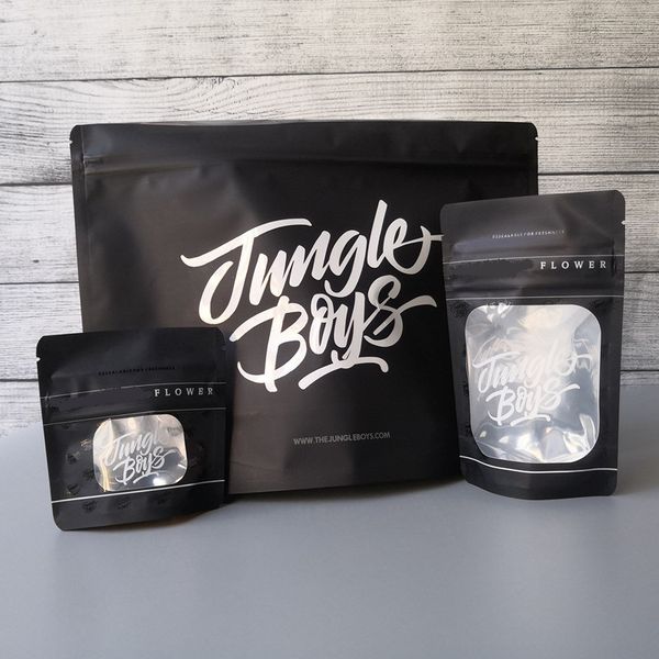 

3.5G 7.0g OZ 1 фунт Джунгли Мальчики Упаковка Smell Proof Сумки открывания детьми Jungleboys Stand Up Чехол для сухой травы Цветы