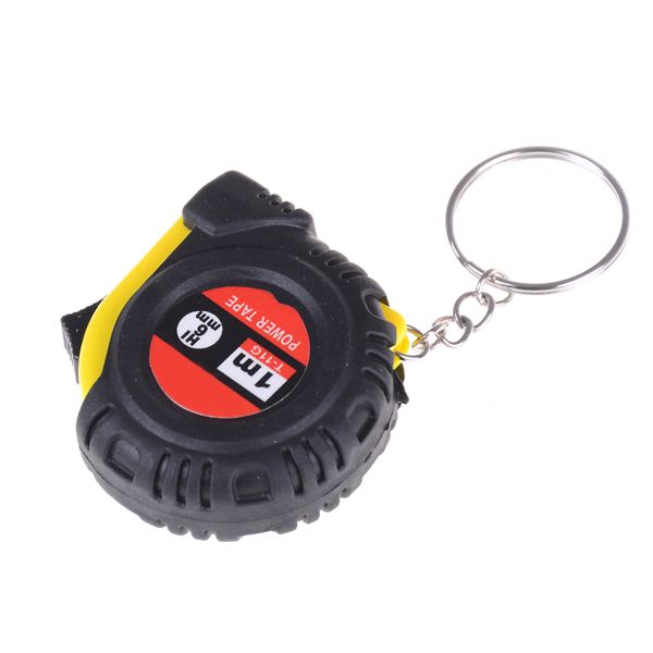 

zlinkj 1pc 4x4.5x1.6cm mini retractable ruler tape measure key chain pocket metric 1m measure tool