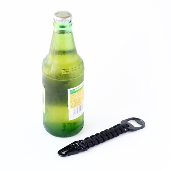 

qinggear handcrafted paracord carabiner clip lanyard with bottle opener keyring for backpacks bags keys purses pants and more