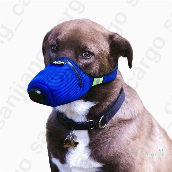 

в наличии собака мягкое лицо хлопок рот маски pet респираторный n95 фильтр анти-пыль газовое загрязнение морда анти-туман дымка маски для со, Blue