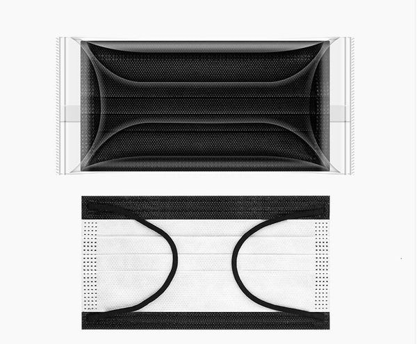 

dhl shipface mask black mask wholesale ; in stock non woven fabric black dustproof multilayer breathable haze mask men w