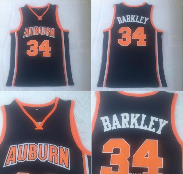 

ncaa auburn tigers #34 charles barkley basketball shirt mens charles barkley college basketball jerseys stitched university uniform, Black
