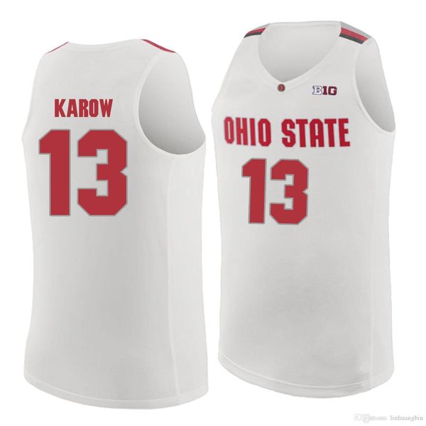

marty karow men's ohio state buckeyes red matt lehmann white lebron #23 stitched college basketball jersey, Black