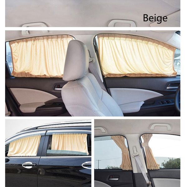 

taitian 2pcs/set aluminum alloy elastic car side window sunshade curtains auto windows curtain sun visor blinds cover car-stylin