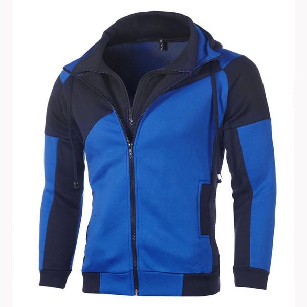 

2019 fashion new hoodies mens coat male long sleeve hoodie two-color sweatshirt fake hoodies slim fit clothing hip hop, Black