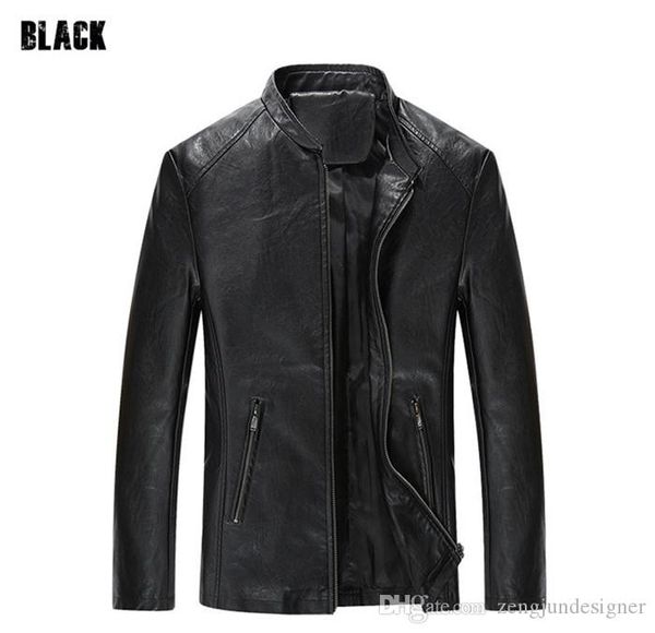 

mens зимы конструктора pu искусственного меха куртки отворотом шеи длинным рукавом мода стиль homme одежда теплый повседневная одежда, Black;brown