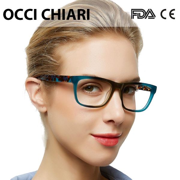 

occi chiari acetate eyewear prescription glasses optical glasses clear eyeglass woman computer frame w-zelco, Black
