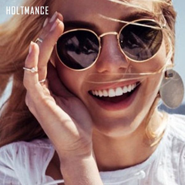 

round sunglasses women polarized sun glasses small vintage mirror shades luxury female ins eyewear street fashion gafas de sol tngdz