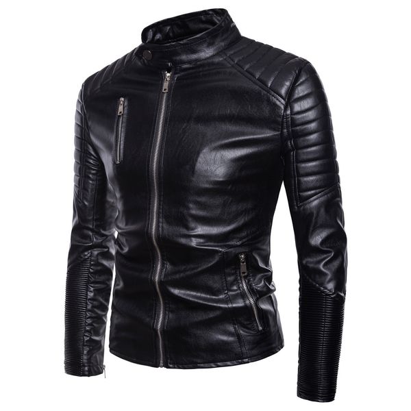 

код] евѬопейкий amazon boutique punk мђжка одежда локомоив multi-молни кожане пало м, Black