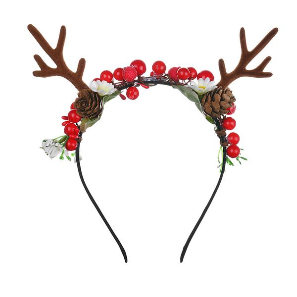 

christmas floral antler headbands deer horn tree branches headdress adults kids xmas party cosplay props gifts