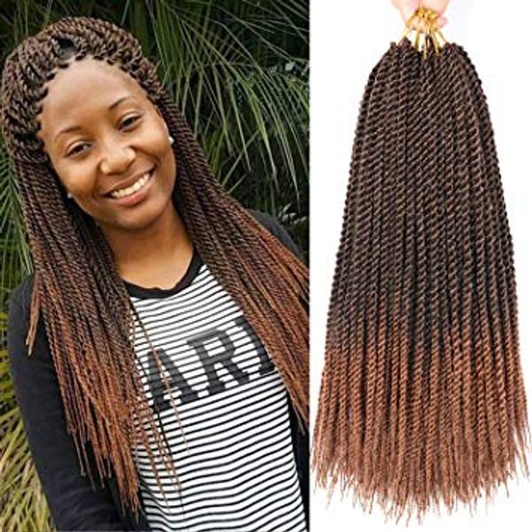 Grosshandel Synthetic Braiding Hair Extension20strands Pack 18 Zoll Senegalese Twist Crochet Hair Short Kleine Havanna Mambo Twist Crochet Braids Von