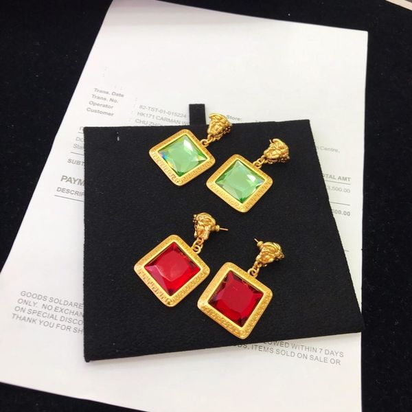 

european and american custom american head earrings selling beauty head jewelry fashion versatile earrings, Golden