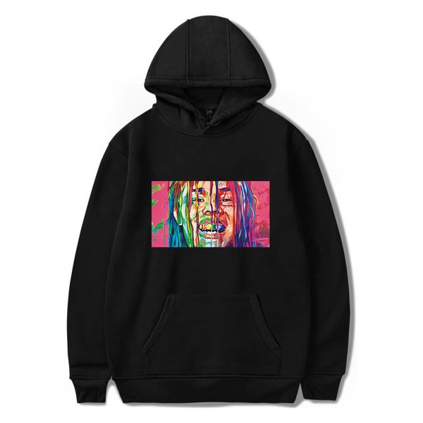 

6ix9ine scum gang печати женщины / мужчины пуловер с капюшоном толстовка harajuku повседневная мода с длинным рукавом толстовка с капюшоном, Black