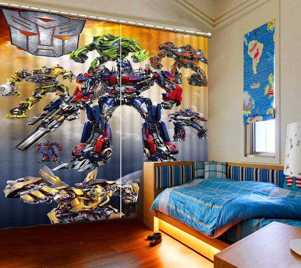 

креатив 3d шторы красивый робот живопись гостиная спальня украшение занавес