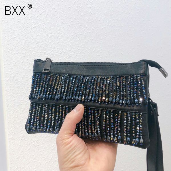 

bxx] diamond pu leather tassel crossbody bags for women 2020 spring fashion shoulder messenger bag lady travel handbags hk238