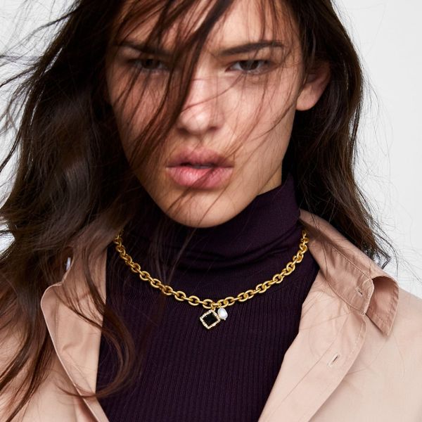 

new arrival vintage simple chain chunky necklace jewelry for women trendy bohemian statement necklace sweater, Silver