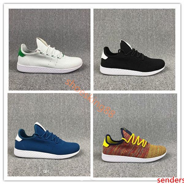 

new arrive pharrell williams x stan smith tennis hu primeknit men women running shoes sneaker breathable runner sports shoes us 5-11