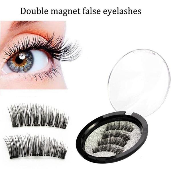 

magnetic eyelashes with 3 magnets handmade 3d magnetic lashes natural false eyelashes magnet lashes with gift box-24p-3
