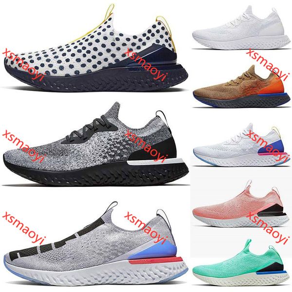 

2020 new epic react fly knit shoes hococal mens trainers fashion running shoes white all black racer blue designer womens primeknit sports s