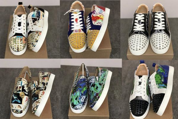 

new designer shoes red bottom junior spikes orlato men s flat trainers pik boat roller boat slip on loafers sneakers party shoes size 36-47, Black