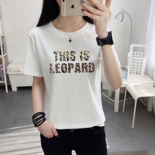 

short sleeve letter t- female 2020 loose ins t-shirt half sleeve shirt fashion, White