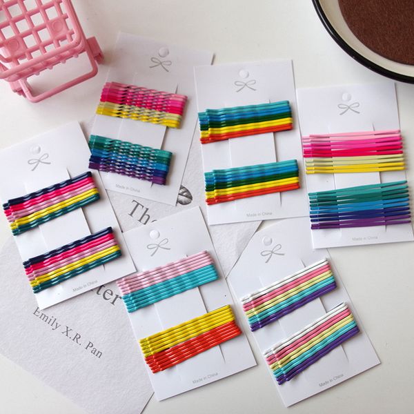 

hair accessories  pcs/set japanese and korean children simple colorful hairpins headdress fashion sweet girl princess, Slivery;white