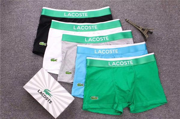 

breathable x0 lacoste men underwears soft mens boxers brief letter underpants for mens male shorts boxer dhdhgdedree, Black;white
