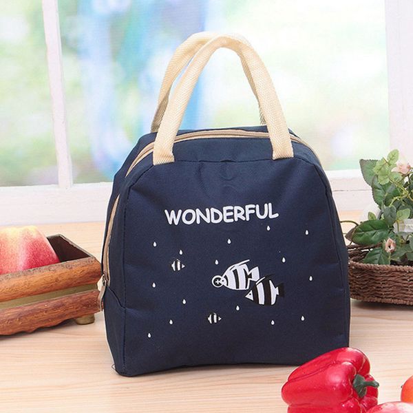 

insulation lunch bag refrigerated bag exquisite environmental protection oxford cloth aluminum film insulation handbag lunch box, Blue;pink