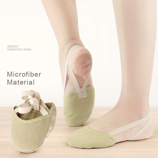 

rhythmic dance shoe for ladies children foot thongs half sole flat slippers womentwist dance shoes ballet gymnastics shoes