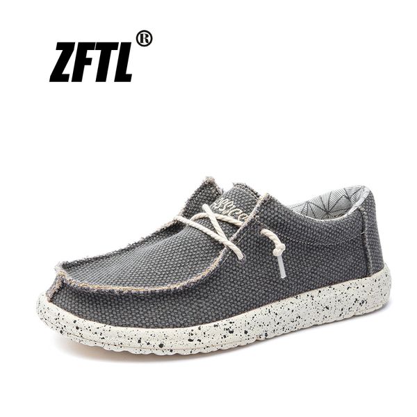 

zftl men canvas shoes new man casual lace-up large size summer breathable retro men's cloth shoes lightweight canvas 0096, Black