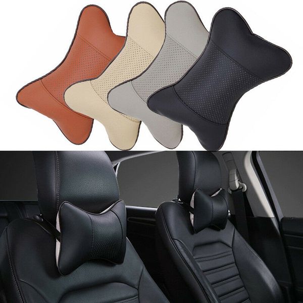 

1pc car seat headrest pad memory foam pad memory foam auto seat head neck leather rest cushion pillow 4 color size 26x18.5x8.5cm