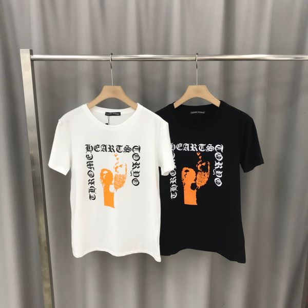 

2020 new spring summer t-shirt black white men's casual round neck short sleeve cotton fashion printed women's t-shirt 13